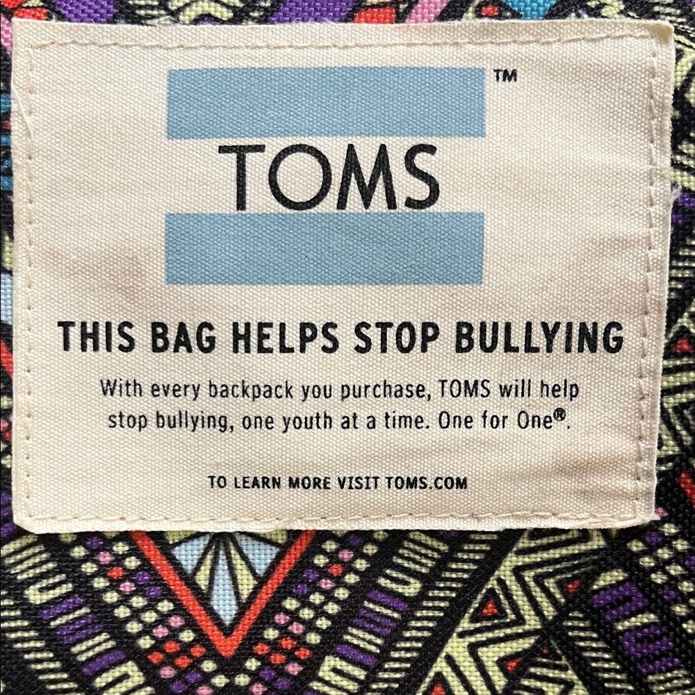 TOMS Multicolor Patterned Backpack - Picture 2 of 8